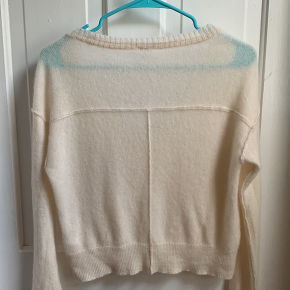 Free People Cream White Cashmere Sweater Size XS - Picture 6 of 8